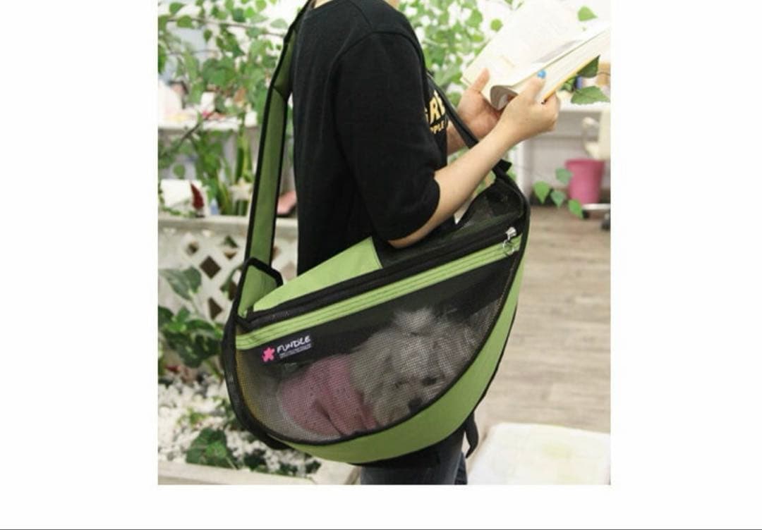 ファンドル　ペットスリング　メッシュ　キャリーバッグ　ショルダー　シースルー