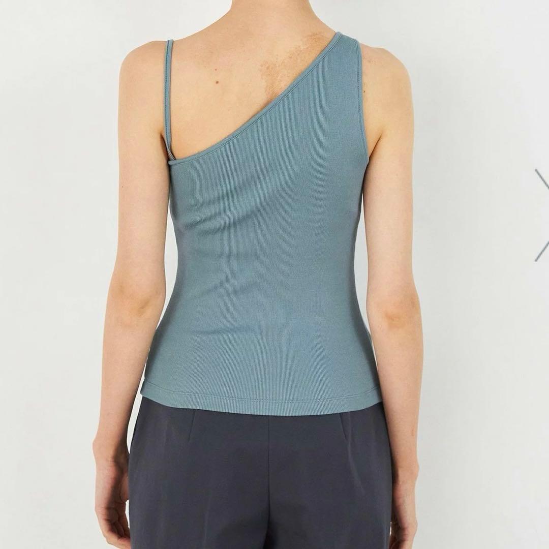 DESPRES スモールライトリブワンショルダータンクトップ　フリーサイズ