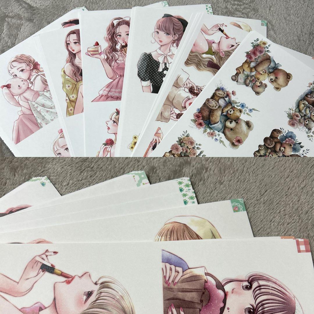 コラージュ素材 海外マステ デザインペーパー まとめ売り⑨