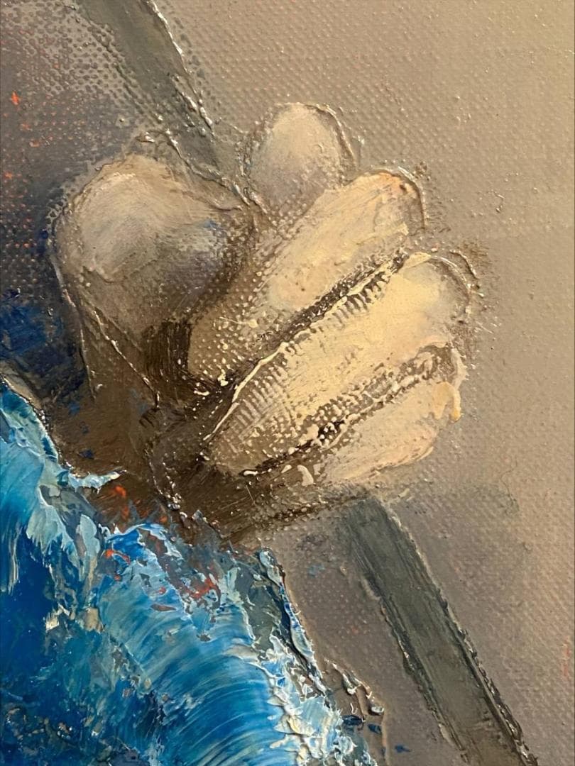 「真作」ルイス・ラマルク 【日傘の少女】 女性像 人物画　油彩画　額装　F12号