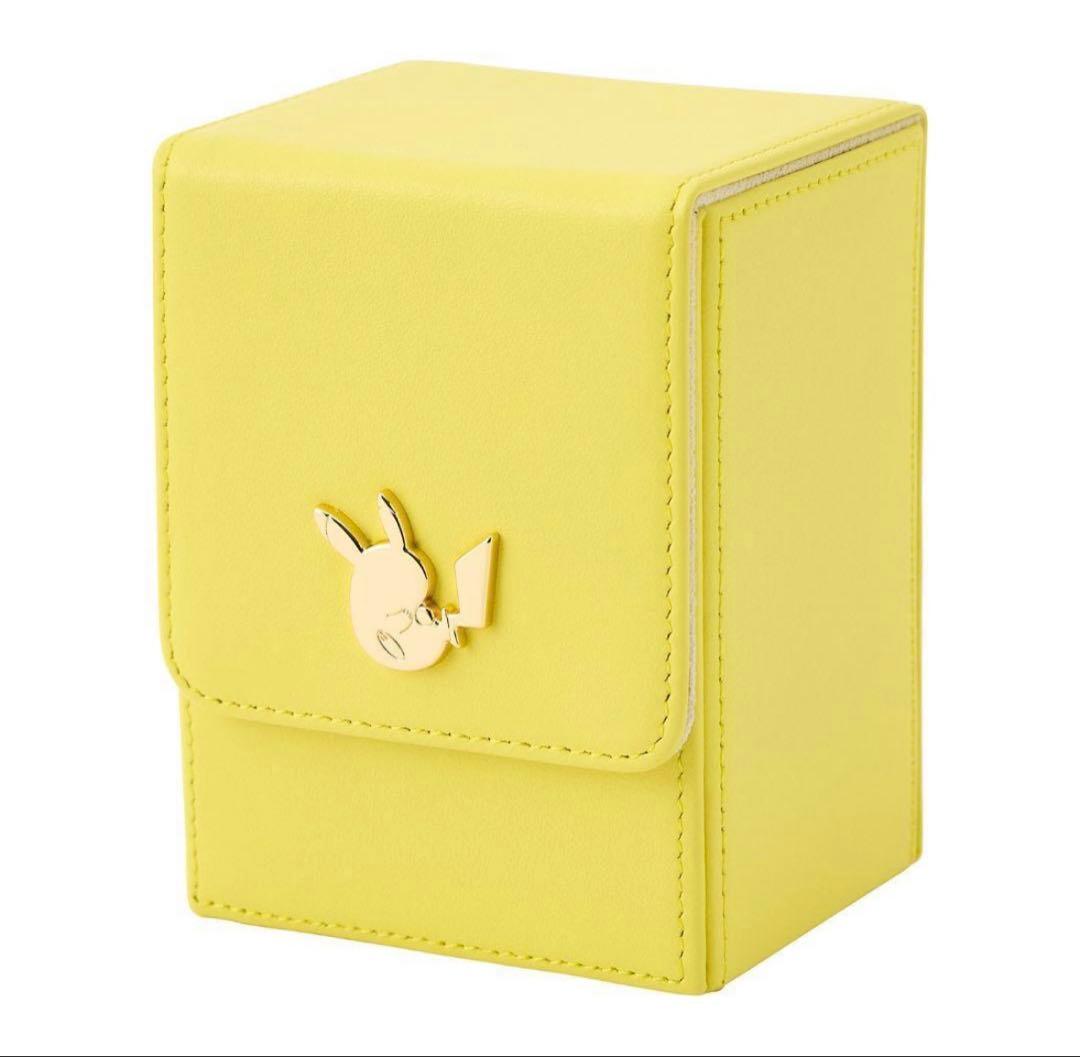 ポケモンカードゲーム 本革 フリップ デッキケース ピカチュウ