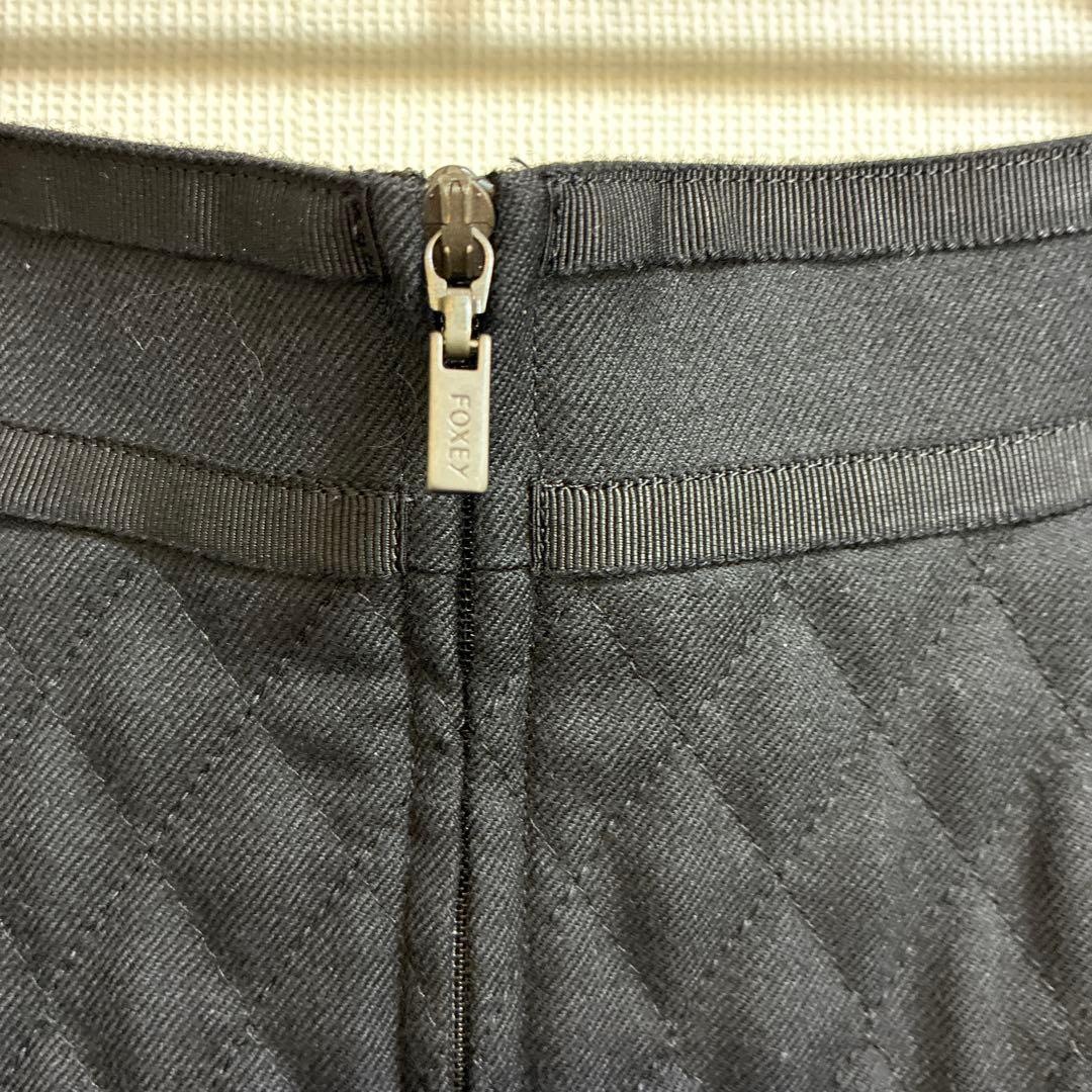 フォクシー　キルティングスカート　サイズ40 クロスフレア