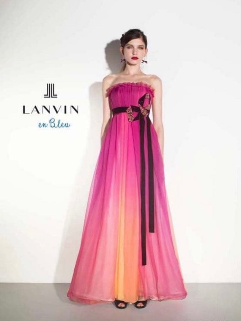 LANVIN en Blue カラードレス　ピンク　ランバン　ウェディング