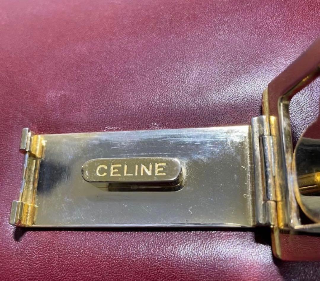 CELINE ヴィンテージ レザーショルダーバッグ
