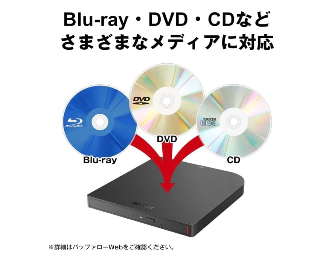 バッファロー USB3.2 ブルーレイドライブ BRXL-PUV6U3-BK/N