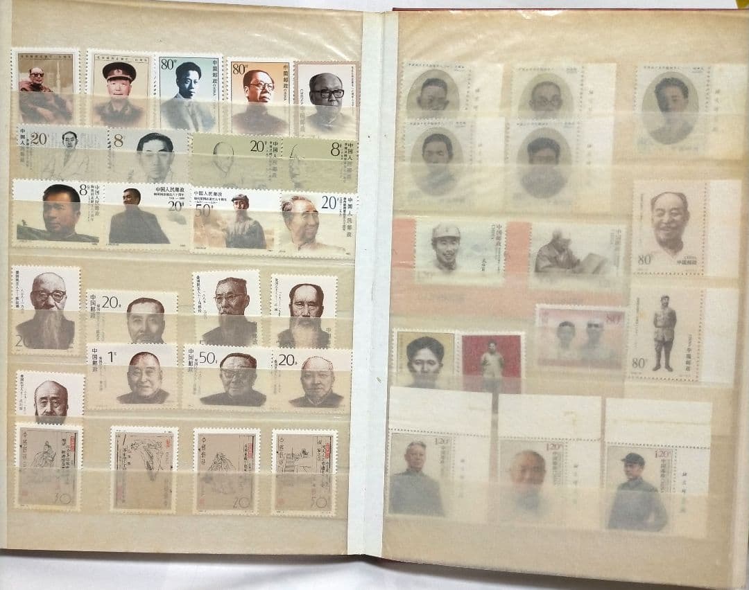 【売約】1396 外国切手 中国切手 コレクション大量未使用12ページ分