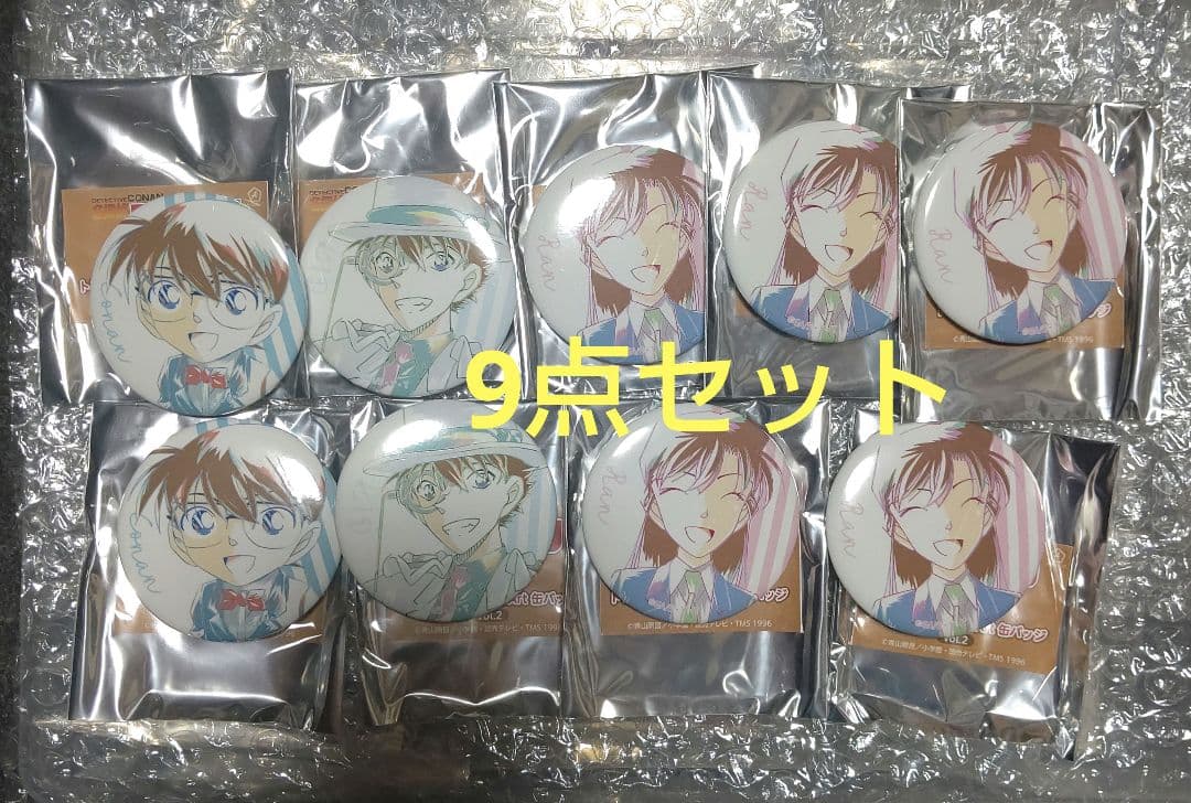 名探偵コナン Ani-Art 缶バッジ 江戸川コナン 毛利蘭 怪盗キッド