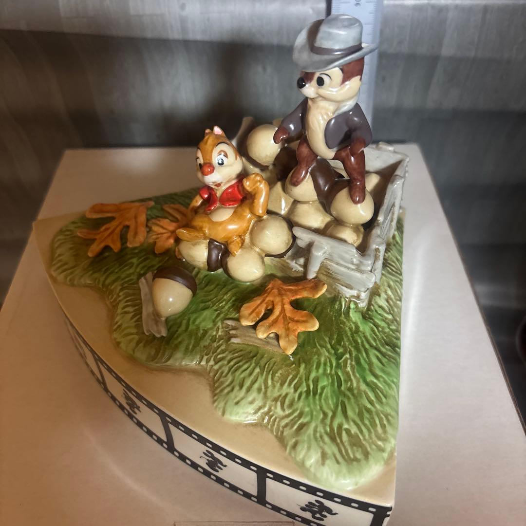 ディズニー　チップとデール　置物　陶器　希少　限定　200