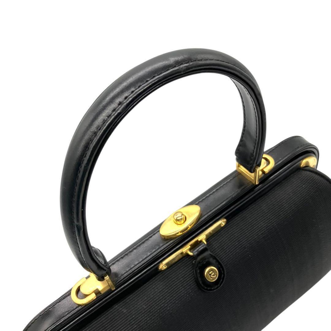 良品 2145 COSTL aspaハンドバッグ がま口 ホースヘアー レザー