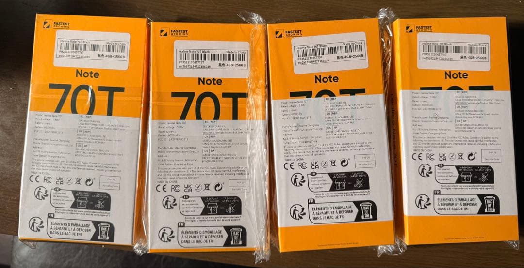 realme Note 70T ブラック4GB/256GB 4台セット未開封