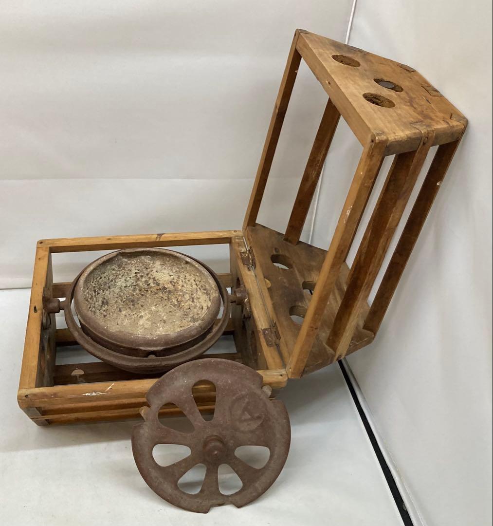 B315s 六角形回転安全炬燵　大正昭和レトロ　アンティック　中金具は鉄製