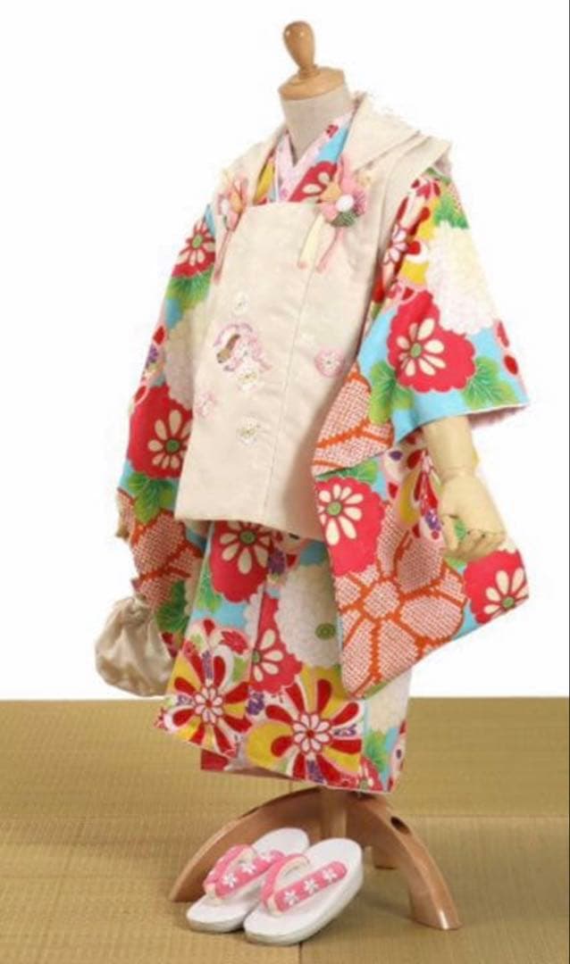 【新品】七五三 着物 三歳　3歳　着物　被布　セット　未使用