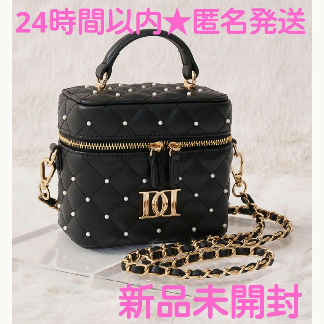 新品未開封　ダーリッチ キルティングパールスクエアミニバッグ　BLK　ブラック