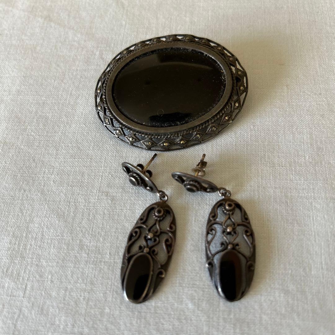 美品　イマック　ブローチ&ピアス