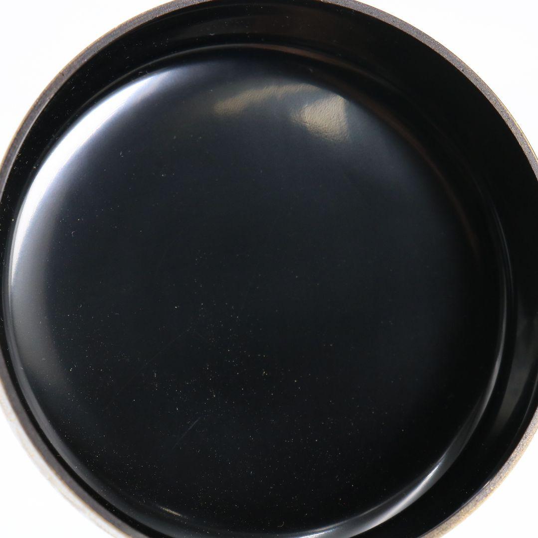 前志芸男作 沈金桐之図 平棗 前大峰師事 茶道具 共箱共布　V877　N6