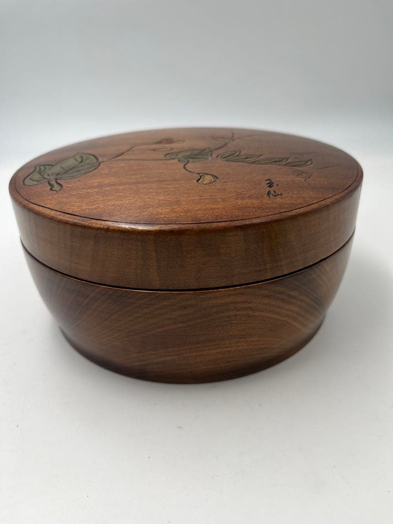 玉仙作 漆器 菓子器 野葡萄蒔絵 蓋付 茶道具 骨董品