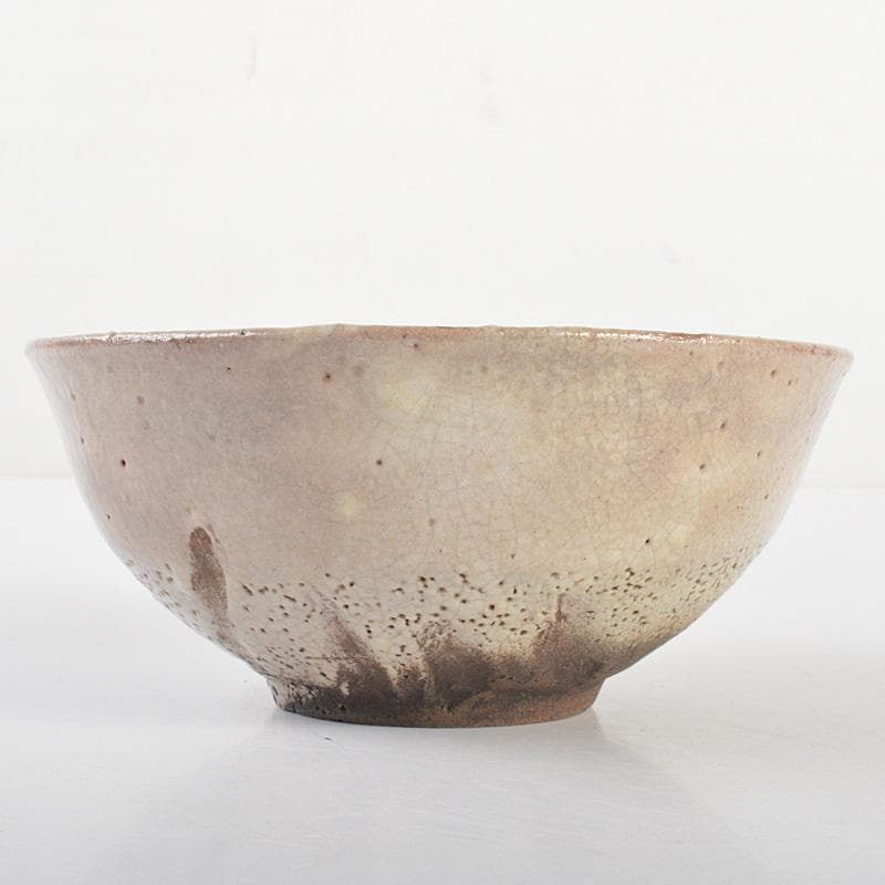 朝鮮美術　李朝　青井戸　堅手茶碗　時代箱　花押あり　V　R6787