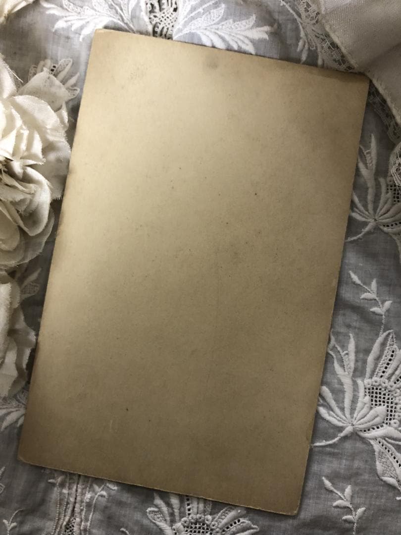 フランスアンティーク カルト・ド・ヴィジット 天使に扮した美しい少女　サイズ大