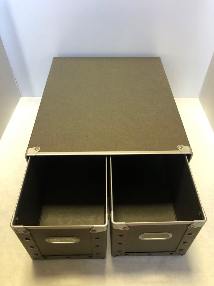 無印良品 硬質パルプボックス 3個セット 引出式 CD収納 深型