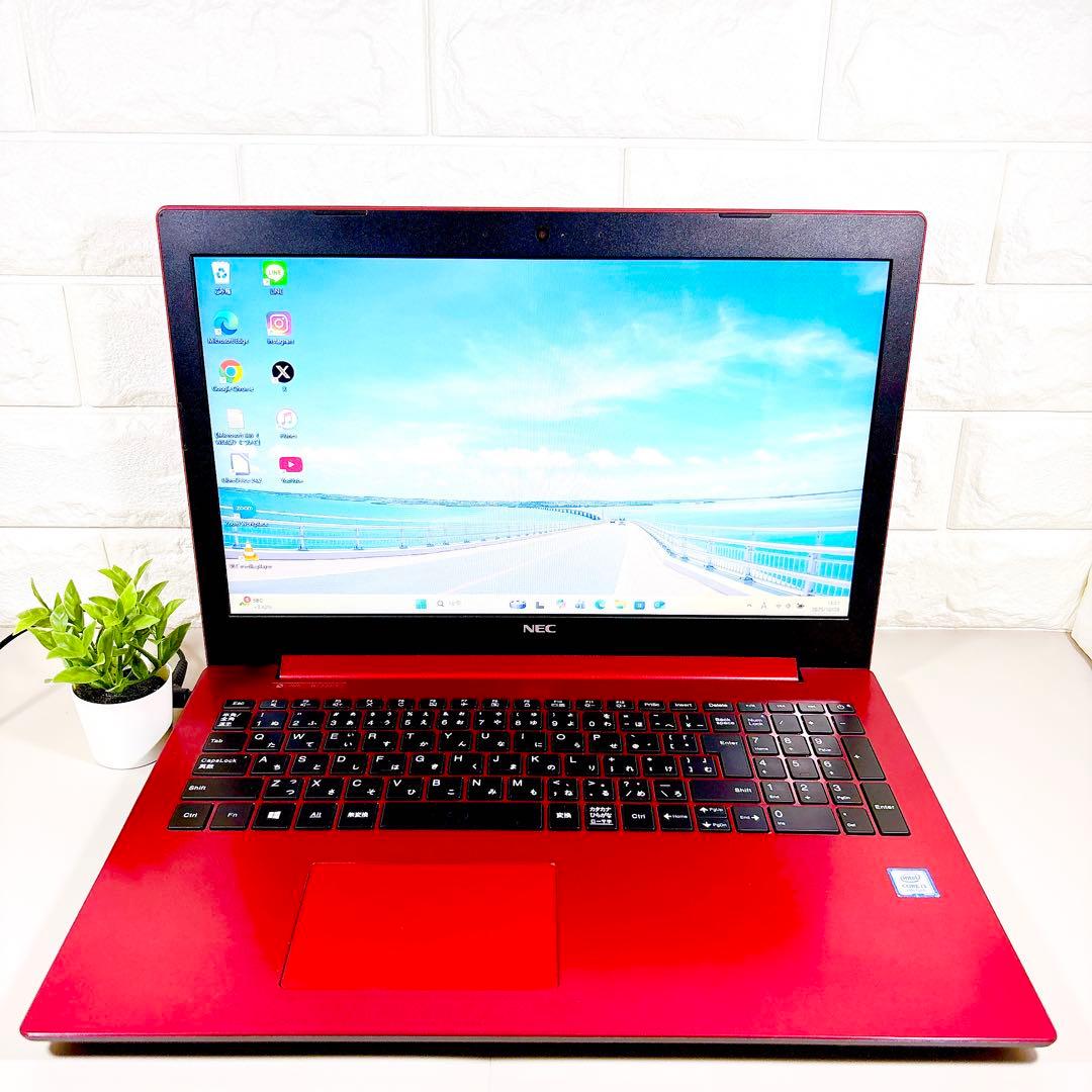 美品！✨快適SSD メモリ8GB カメラ付き 第7世代 ノートパソコン NEC