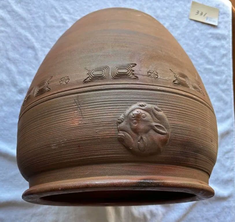 古備前焼　伊部陶苑　大壺　甕　鉢　アンティーク置物　骨董品