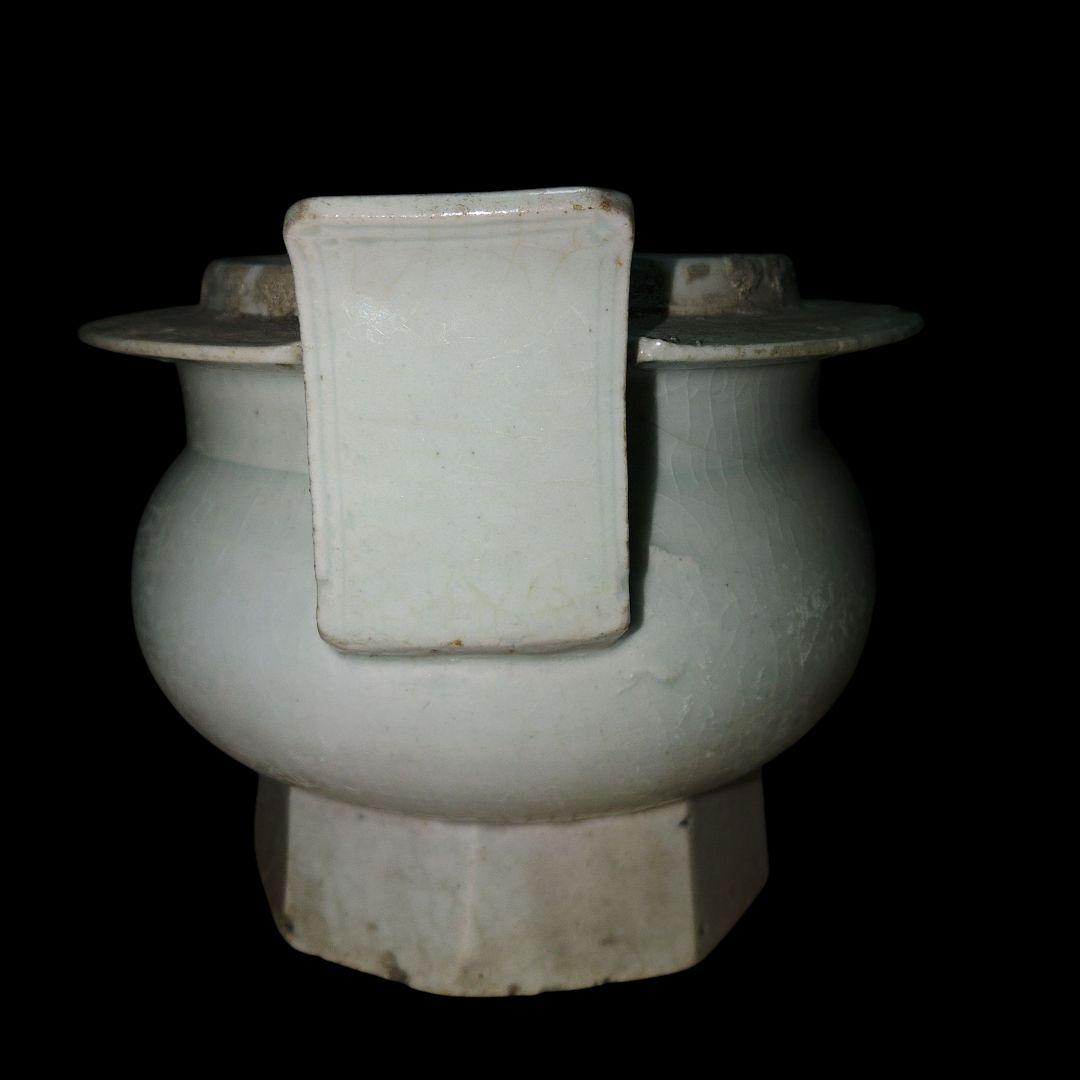 李朝　白磁香炉　朝鮮美術　骨董品　アンティーク