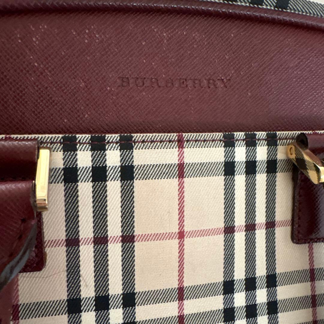 Burberry チェック柄 ハンドバッグ