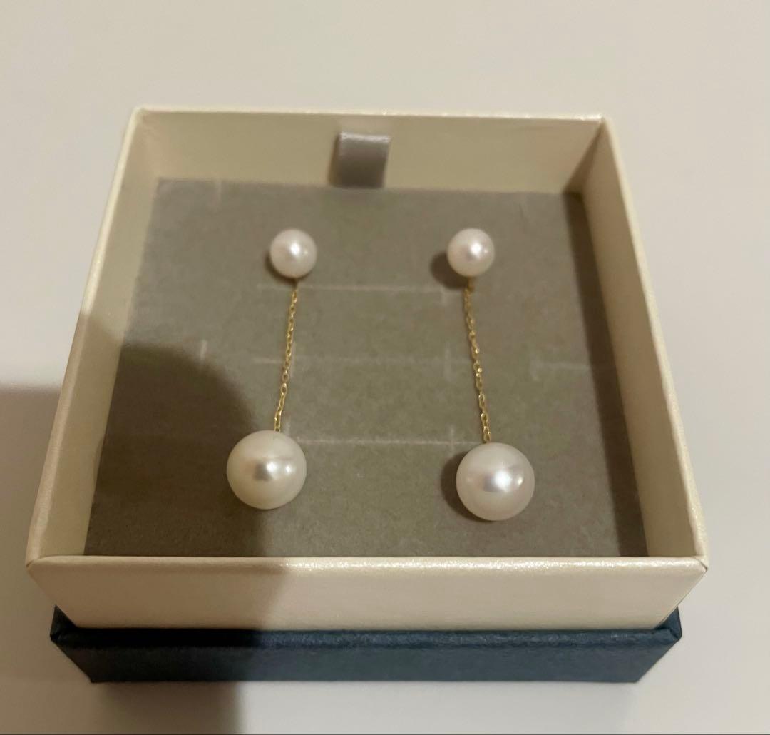 お値下げしました！TSUTSUMI ツツミK10イエローゴールド淡水パールピアス