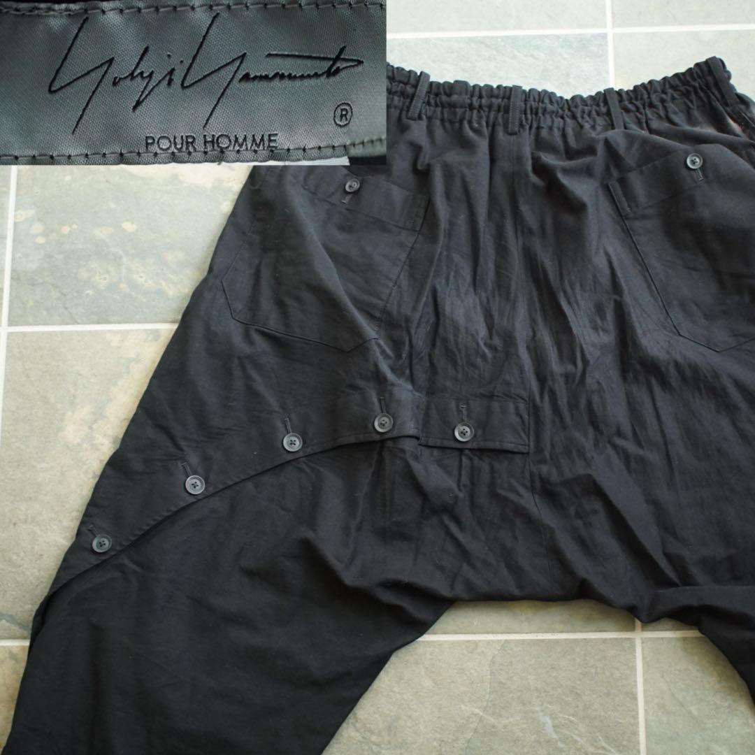 17ss ヨウジヤマモトプールオム サルエル パンツ ブラック