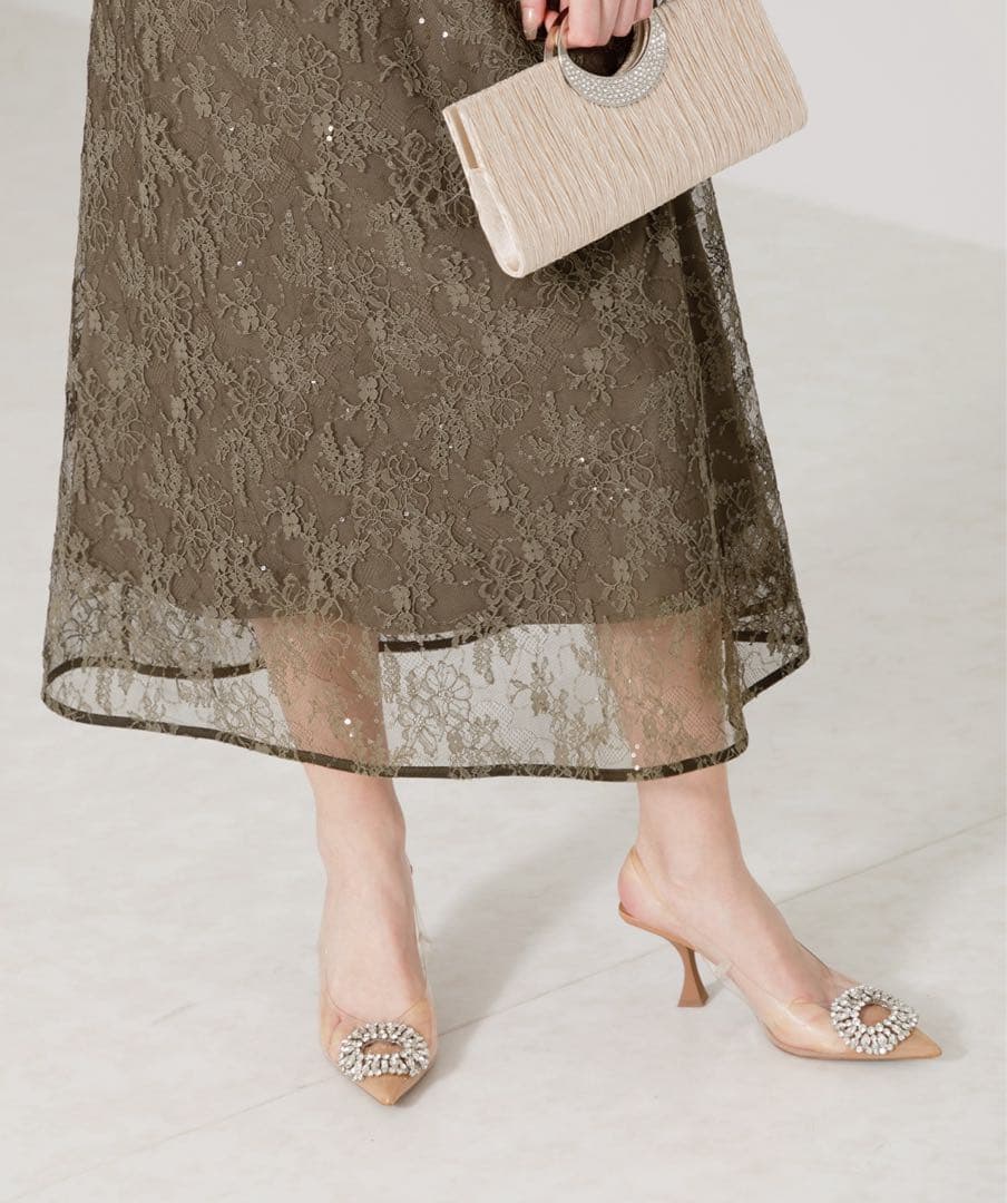 美品✨【Leia】チャイナ風ワンピース 参列ドレス パーティードレス