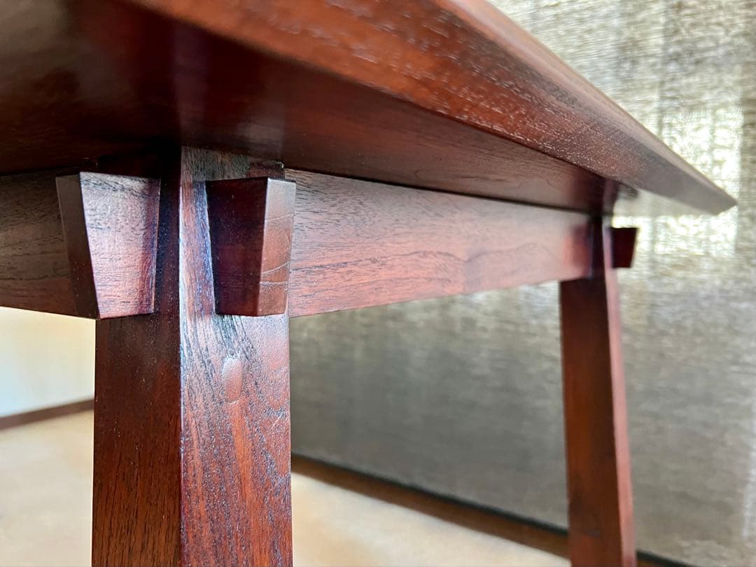 【○】アジアン家具 インドネシア製 テーブル 天然木 ハンドメイド 手彫り