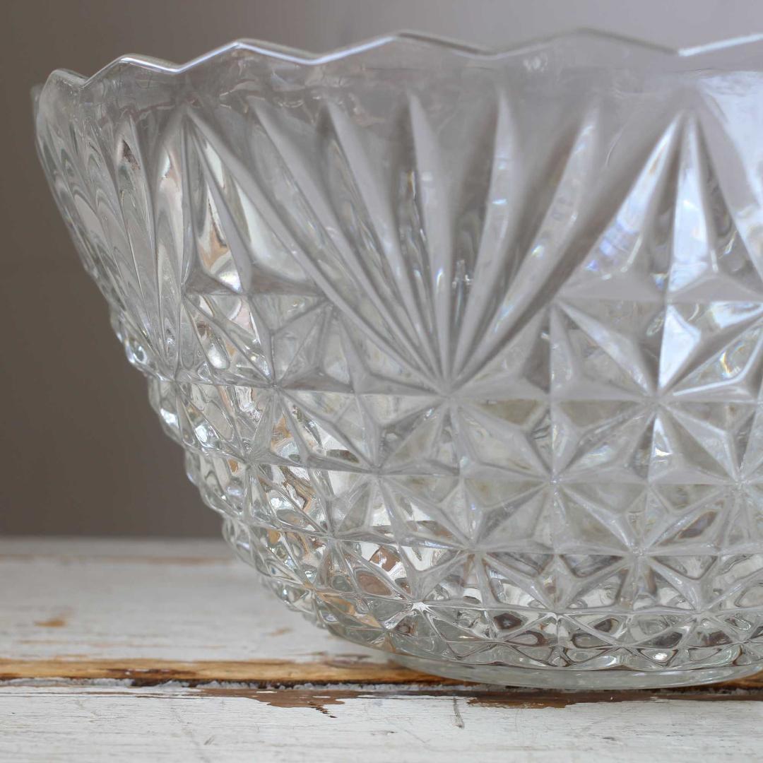 IKI-503 フランスアンティーク ガラス フルーツボウル フラワーベース