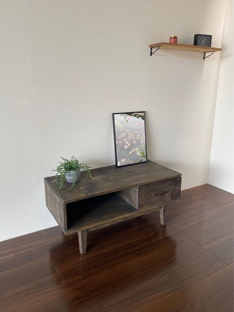 木製テレビ台(アンティークブラック)