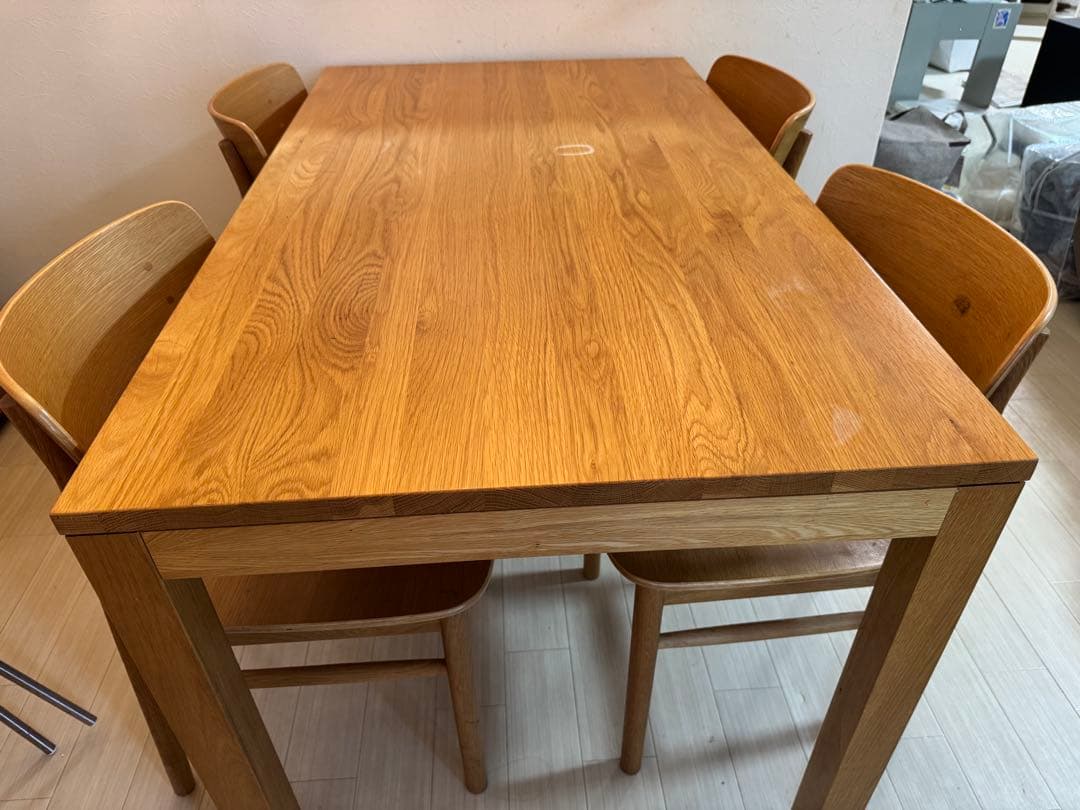 無印良品 ダイニングテーブルセット チェア オーク材 大阪 手渡し 期間限定