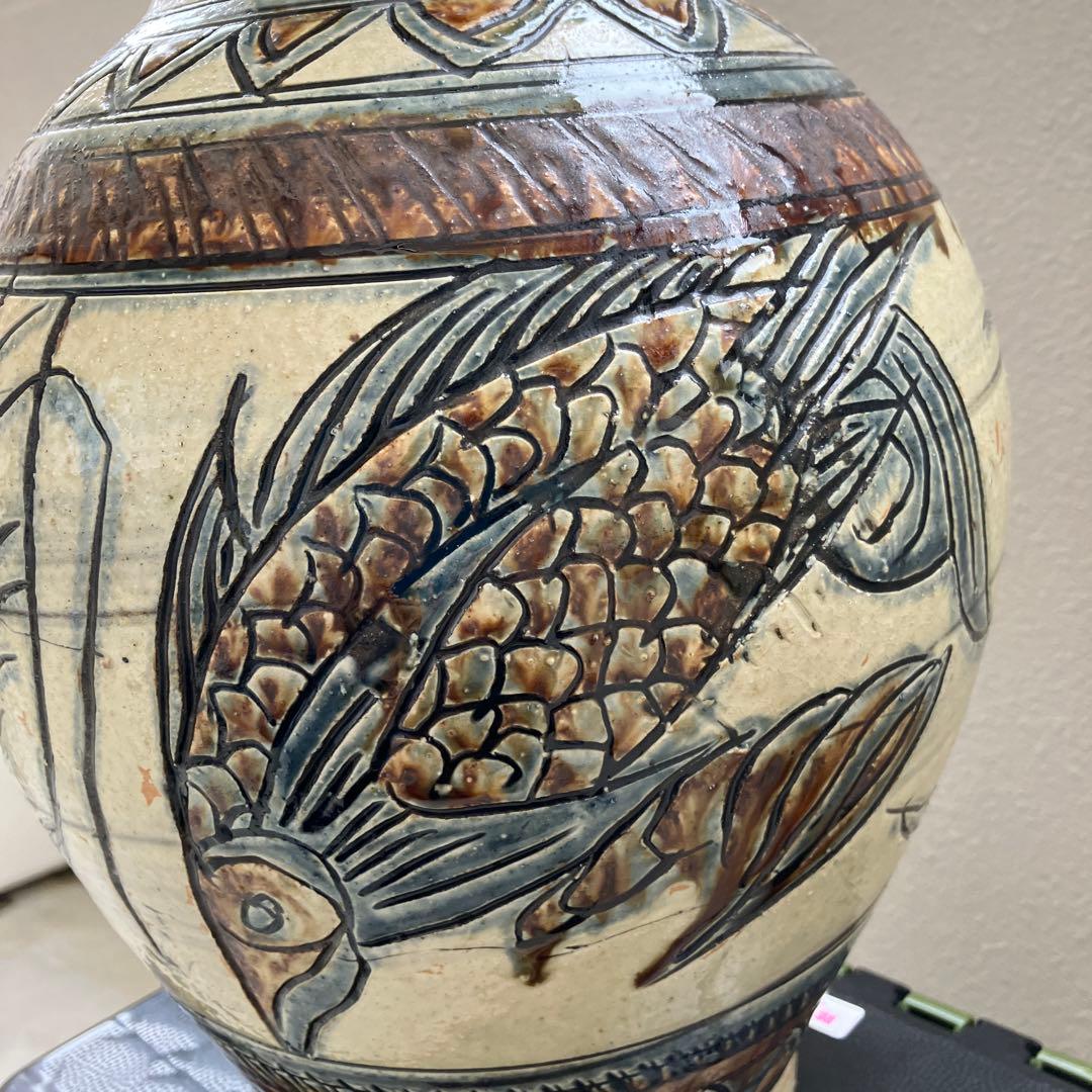 金城次郎　壺　37センチ