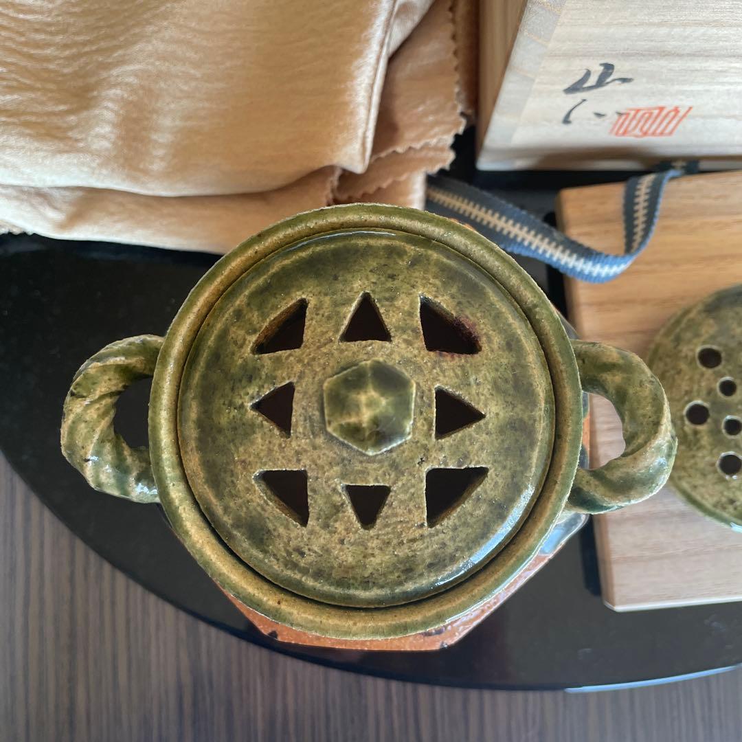 ［お値下げ］鳴海織部　香炉　山口正文作