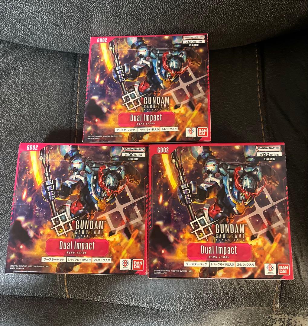 ガンダムカードゲーム　dual impact 3box 新品　テープ付き