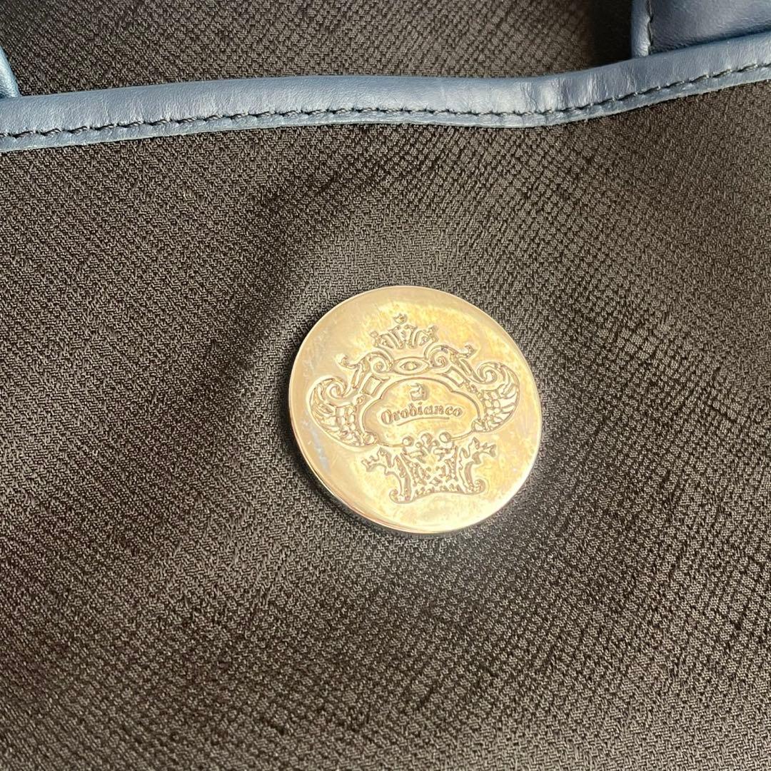 ✨未使用級✨　Orobianco 　レザー　ビジネスバッグ　ネイビー