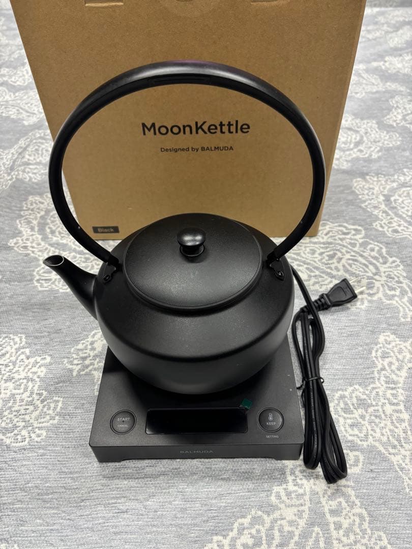 バルミューダ　ジャンク　MoonKettle 電気ケトル ムーンケトル　黒
