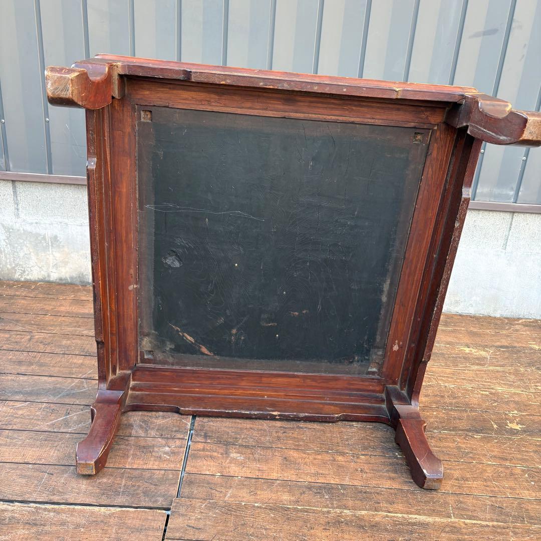 昭和レトロ 古家具 無垢材 木製座卓 ちゃぶ台 文机 お経台 経机 古道具