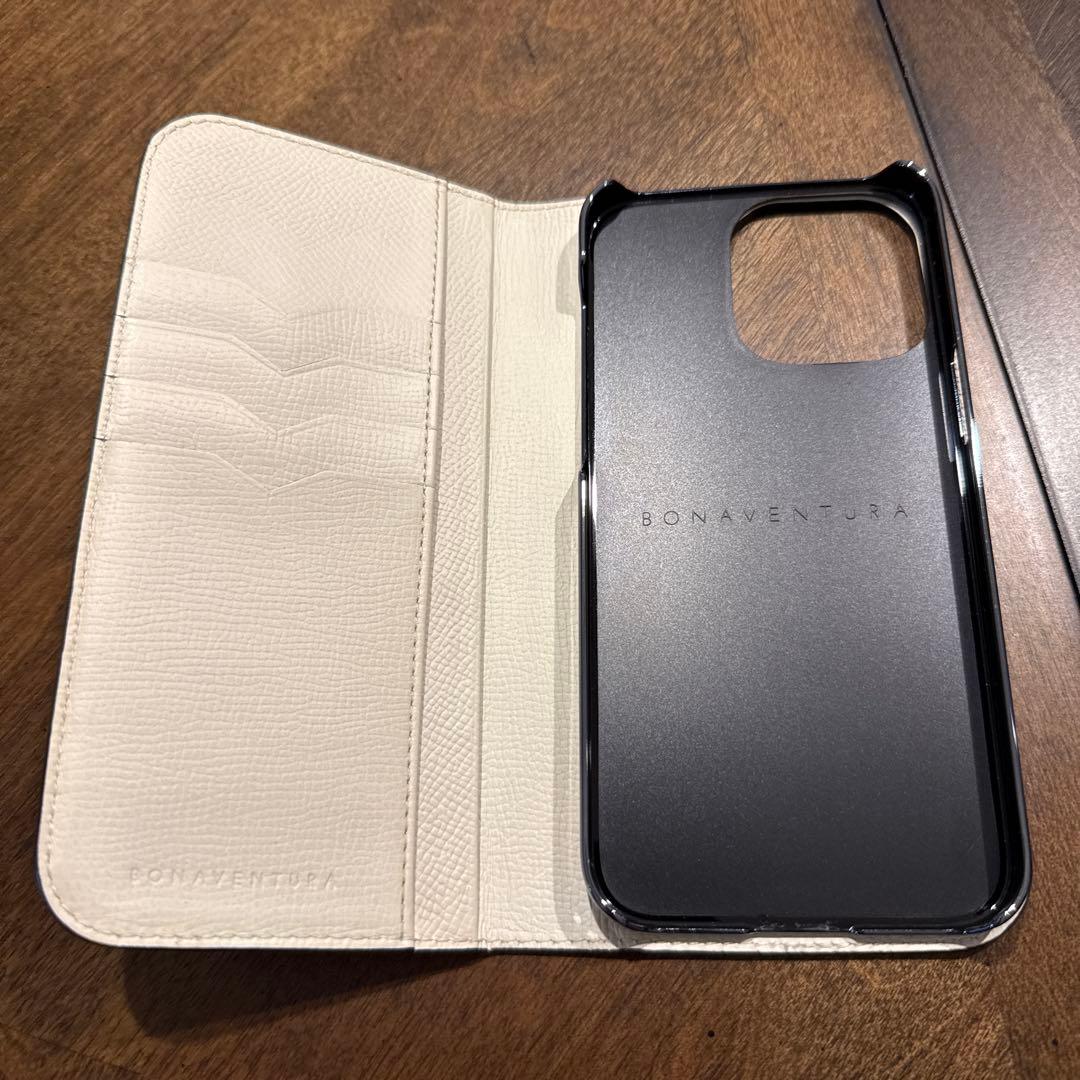 iPhone15ProMax ブルーリンホワイトBONAVENTURAケース