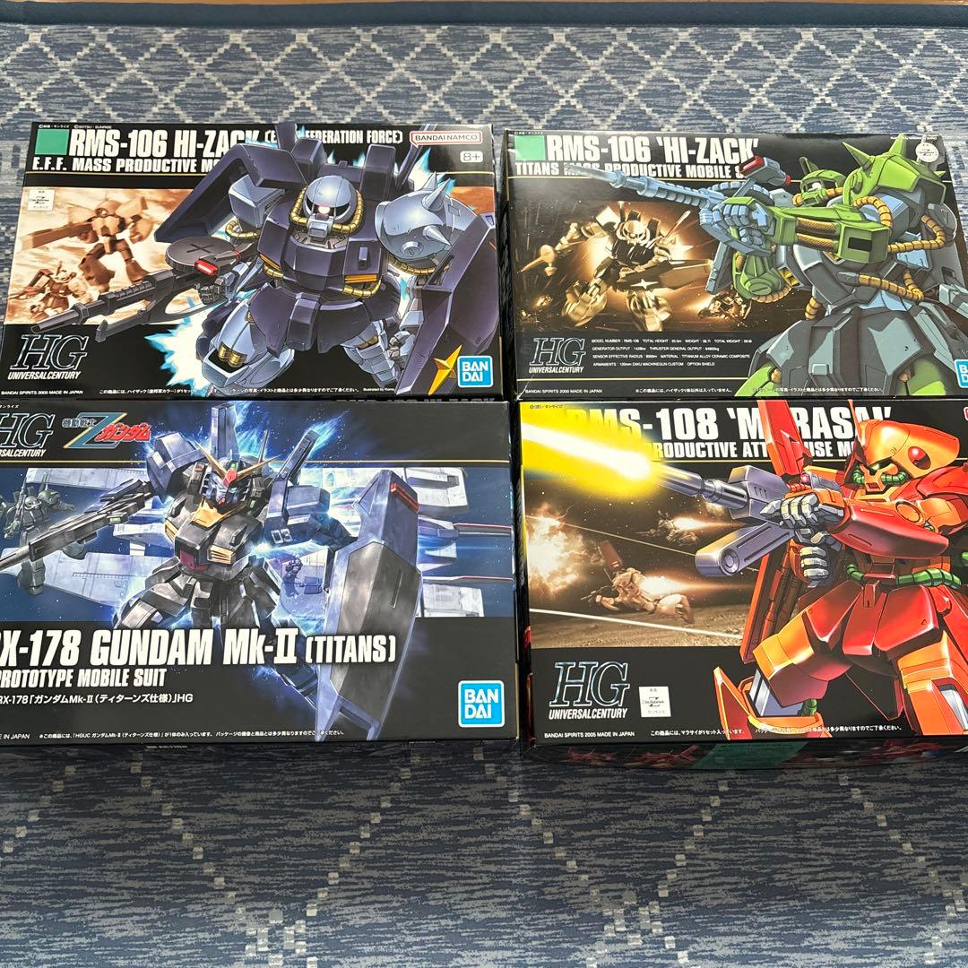 新品未開封 HGUC ガンダムMk-Ⅱ ティターンズ マラサイ ハイザック