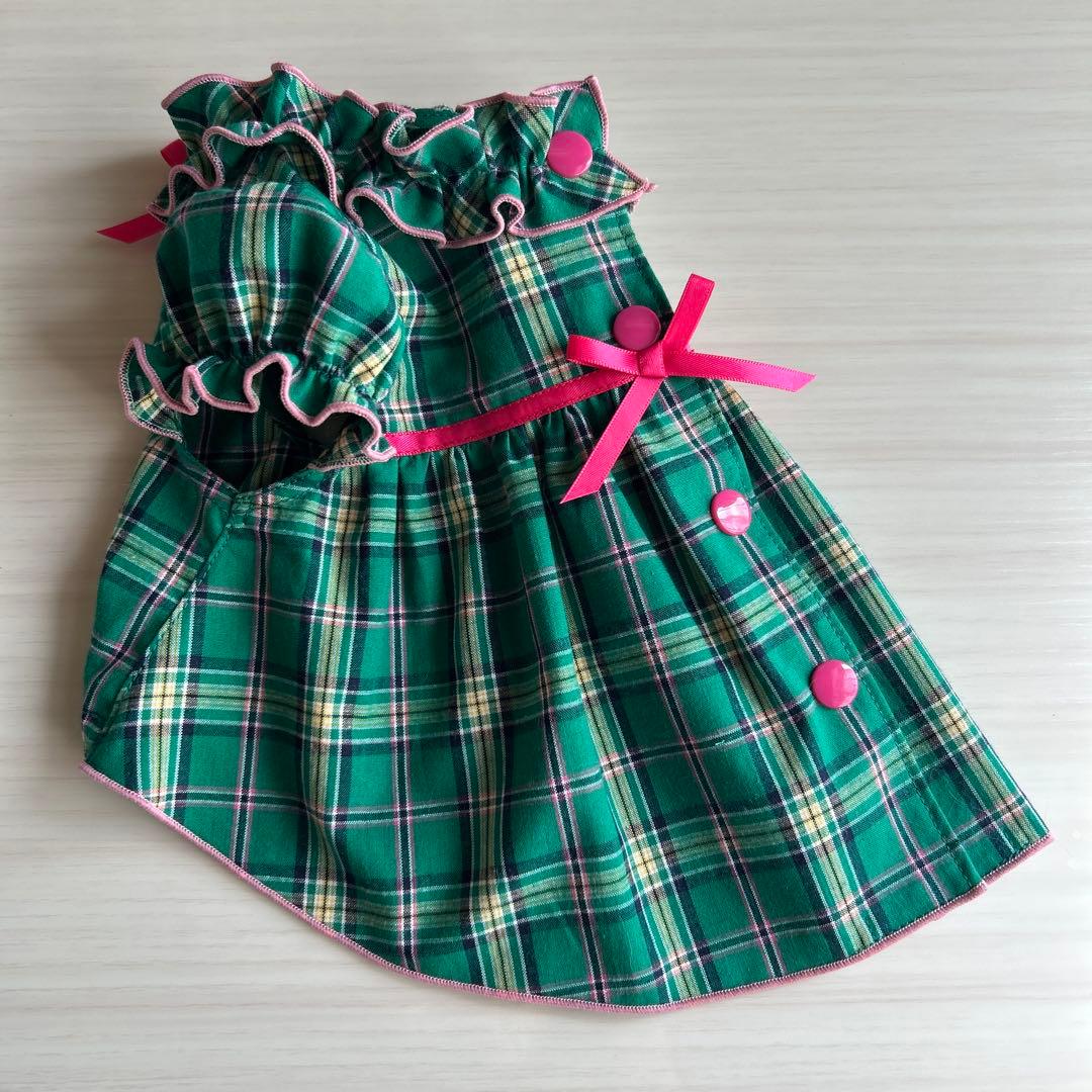 No.444•448•470 犬服ハンドメイド　バックオープンワンピース3着