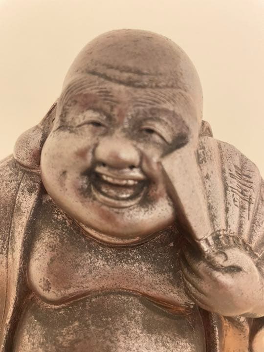 アンティーク品・古美術品　古備前　置物　七福神　布袋