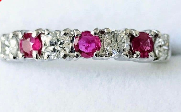 ジュエリーマキ　pt900 ダイヤモンドルビーリング