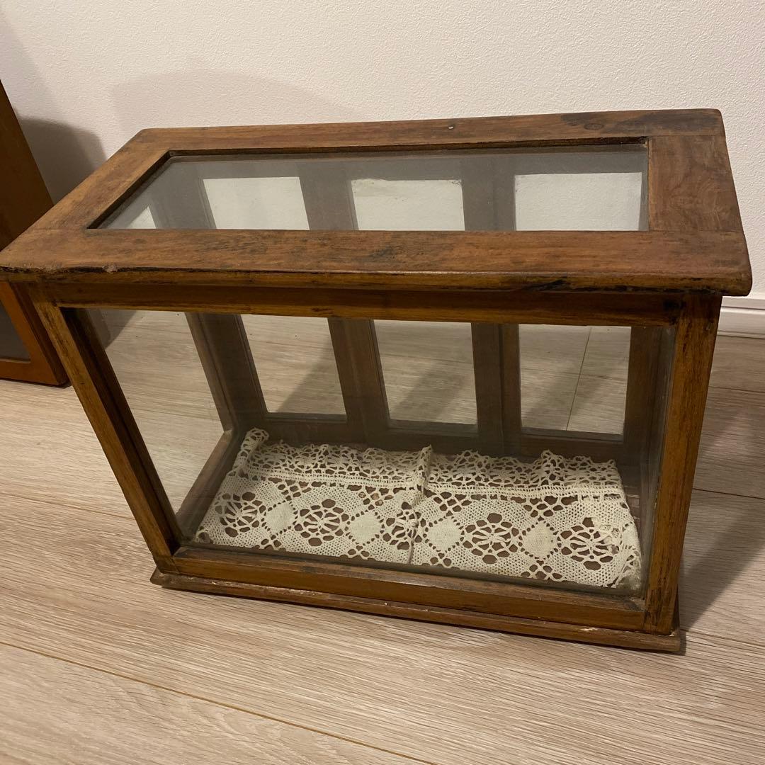 アンティーク　ガラスケース