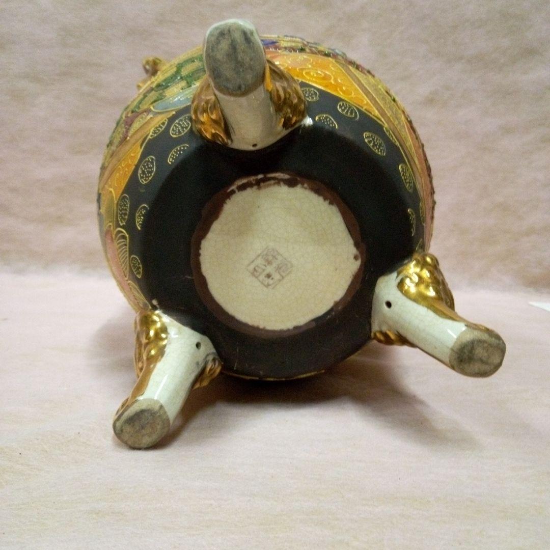 京薩摩　錦光山　香炉　古美術　古道具　骨董