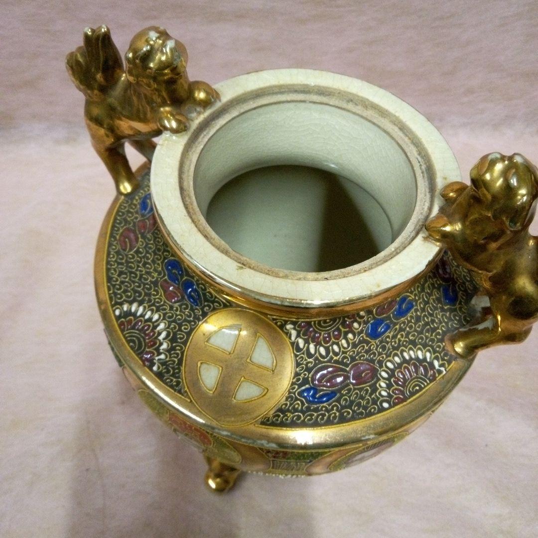 京薩摩　錦光山　香炉　古美術　古道具　骨董