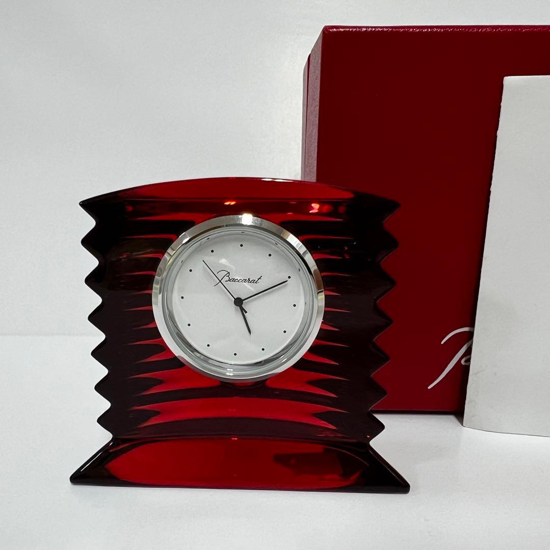 Baccarat バカラ ラランド クロック 置時計 レッド