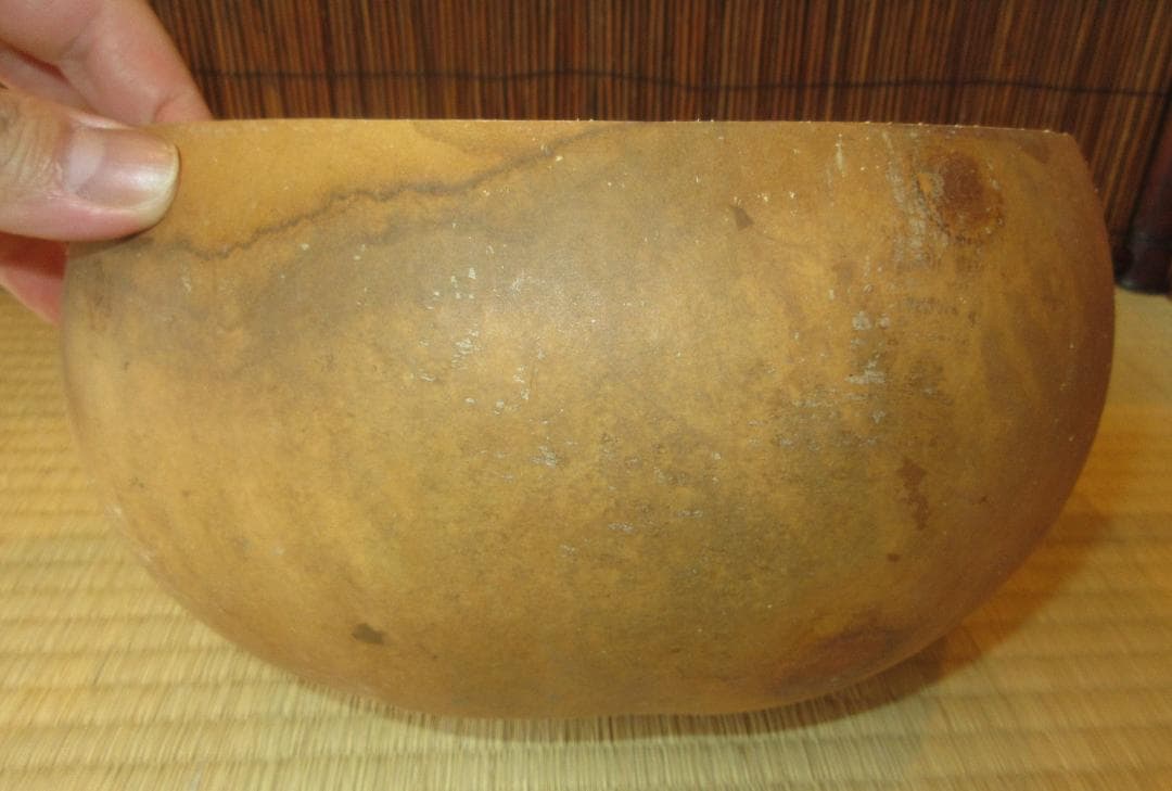 送料込【逢絢亭・新品】茶道具 水屋道具 炭斗 瓢炭斗 内木地 天然もの 紙箱入り